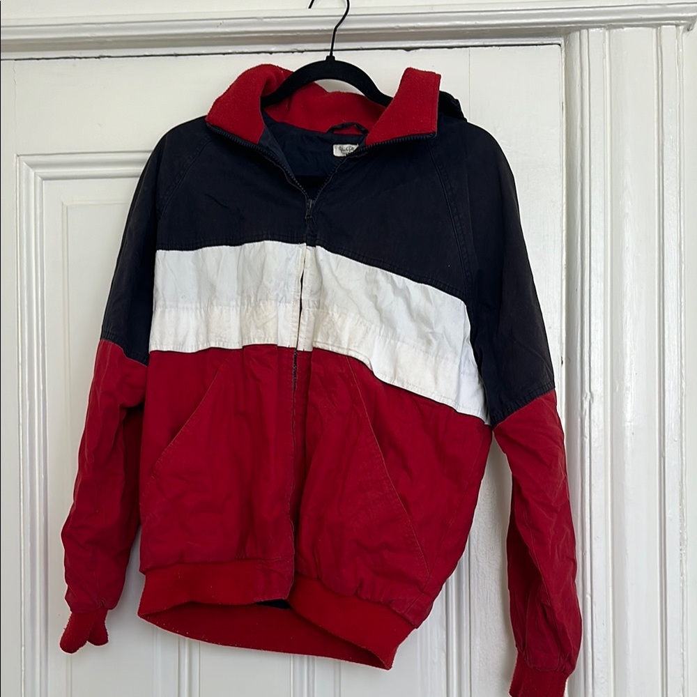 John Galt (Brandy Melville) Red and Black Colorblock Jacket